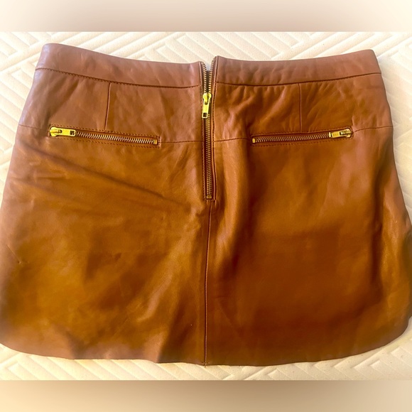 Pre-owned Nude Mason lambskin leather skirt size 8